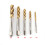 High-Quality Titanium HSS Screw Taps 5pc Set M3-M8 Spiral Thread Cutting Tools 6