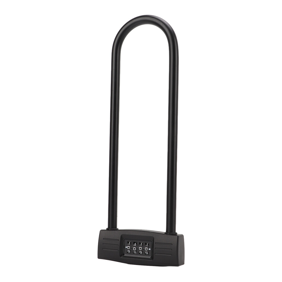 U Lock Bicycle Padlock 4 Digit Combination Heavy Duty Resettable 15Mm Shackle 3071357691880