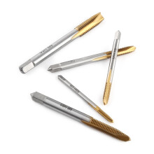 HSS Titanbeschichtetes Schraubengewindebohrer-Set 5 Stück M3-M4-M5-M6-M8 Vorwärtsscheibenionenhower