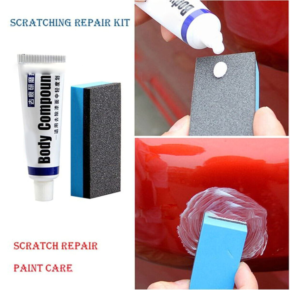 Car Scratch Removal Kit With Wax & Sponge, 8.5X2.7cm 8191357692443