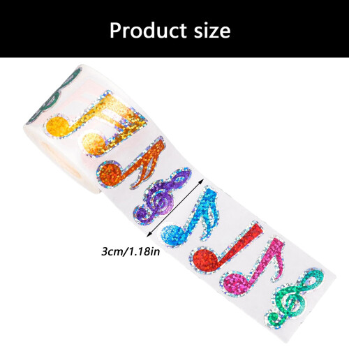 Adhesive Music Note Decal Glittering Sticker for Instrument 2