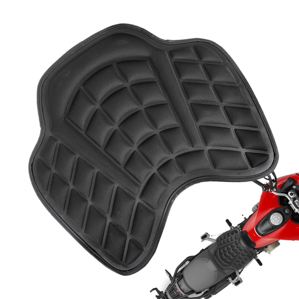 Motorcycle Passenger Seat Foam Non-Slip Thick Ergonomic Pillion Cushion Pad Breathable Shock-Absorbing For Long Rides Daily Use 9354506668105
