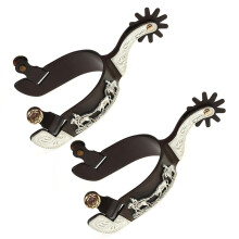 Mild Steel Horse Spur Western Roping Spur For Men And Boys Durable White Boot Decoration Horse Riding Accessories