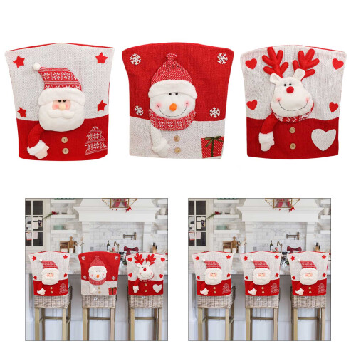 Festival-Esszimmer-Stuhlhussen,-Weihnachtsmann 2
