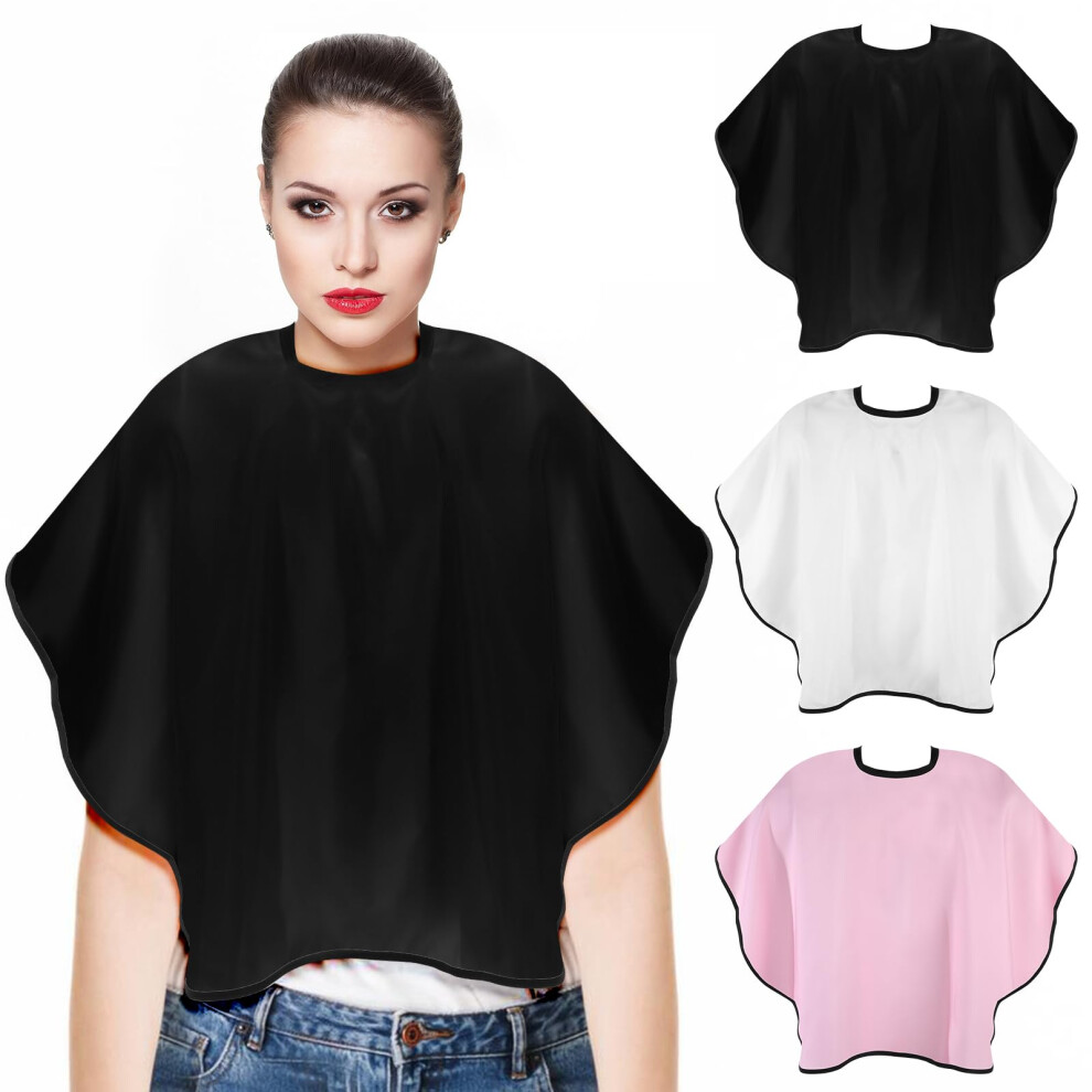 Makeup Capes 3-Piece Shorty Barber Smock With Adjustable Closure, Hair Dye Capes, 3 Colors For Hair Salon