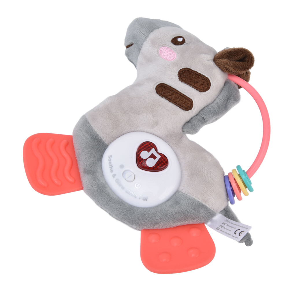 Baby Plush Teether Doll With Sound, 19X16.5cm Gray/Light