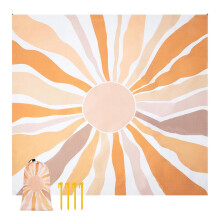 Picnic Blanket 210x200 cm Large Waterproof Sandproof Beach Mat Foldable Lightweight Portable For Hiking Lake Park