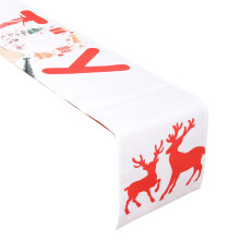 Kersttafelkleed met opvallende-Hertenstijl dubbele la
