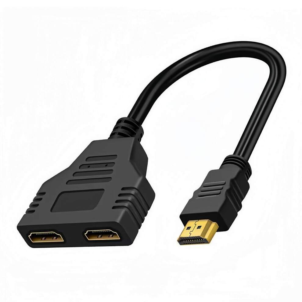 Hdmi Double Adapter - 1 In 2 Out Splitter For Dual Monitors, Hdmi 2.0, 4K 60Hz, Aluminum Housing Gold 9339159967997