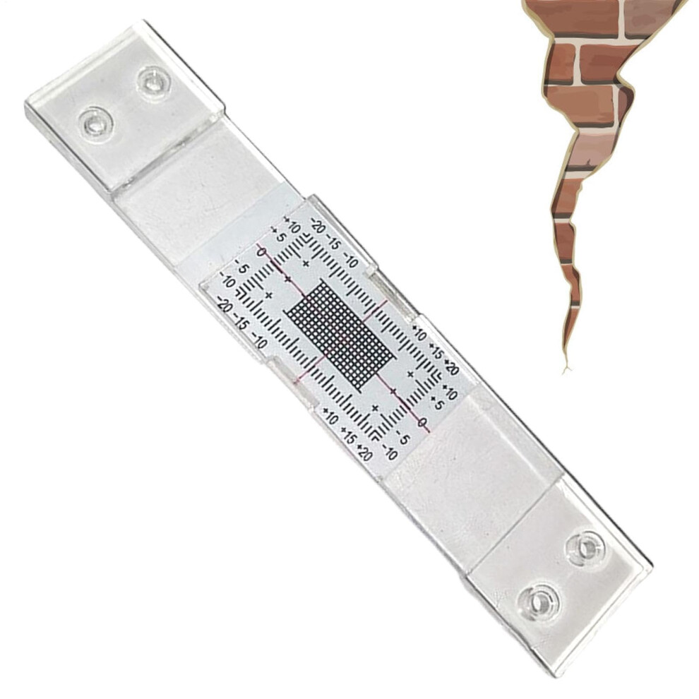Crack Monitoring Device Concrete Crack Monitor Transparent Horizontal Vertical Measurement Tool Wall Construction 9067246489854