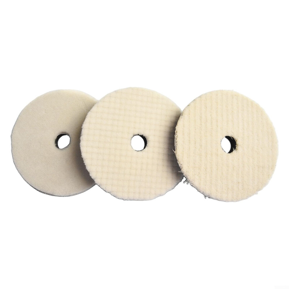 Wool Polishing Pads For Cars 3-Inch, 5-Inch, 6-Inch, 7-Inch Buffing And Waxing Pads For Vehicle Care 9105992889457