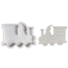 Christmas Train Chocolate Fondant Silicone Molds Kitchen Baking