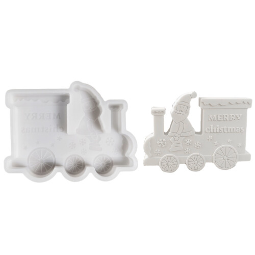 Christmas Train Chocolate Fondant Silicone Molds Kitchen Baking