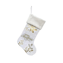 Soft Polyester Christmas Stocking Soft-E type ivory white