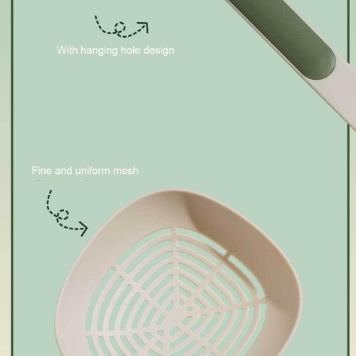 Multi-functional Filter Spoon Dumpling Noodles Drain Scoop Long Handle Nylon Colander Pink Kitchen Utensil 2
