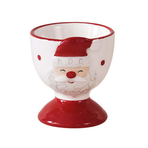 Decorative Santa/Elk Ceramic Eggs Cup Small-Christmas egg cups