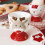 Decorative Santa/Elk Ceramic Eggs Cup Small-Christmas egg cups 5