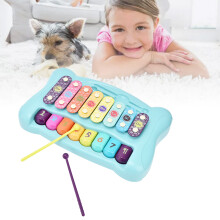 Blue Baby Xylophone Musical Toy with Colorful Keys for Infants & Toddlers