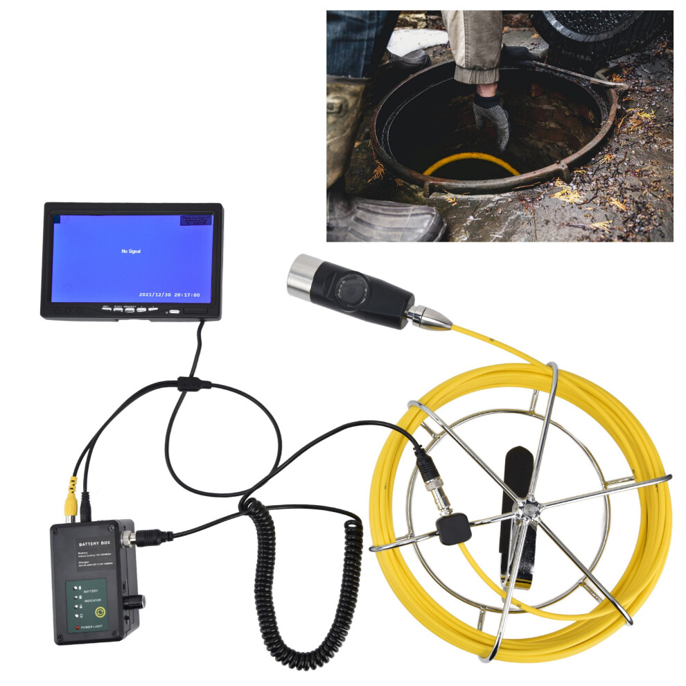 7in Water Pipeline Endoscope 1080P Video Camera with 30m Cable-image-OPC-PMQ575F-NEW