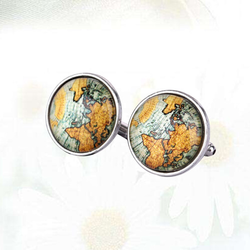 2 Pares De Botões De Punho Com Antigo Francês Para 2