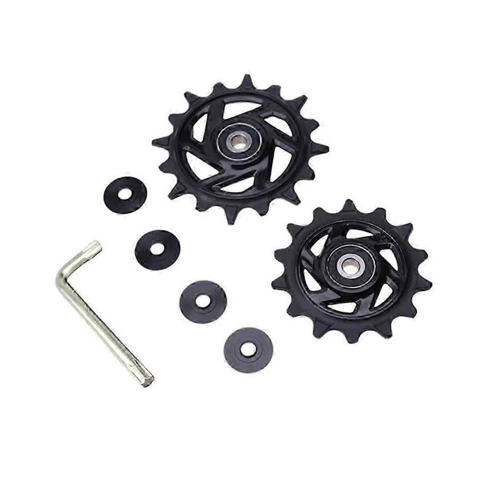 Kikidex (As Show, One Size) 14T+16T Jockey Wheel Pulley Set For Gx Axs Eagle12 Speed T-Type