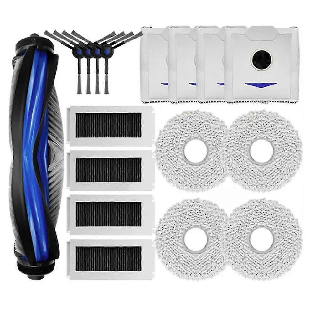 Kikidex (As Show, One Size) For Ecovacs Debot N30 Omni / N30 Pro Omni Replacement Part Accessory Main Side Brush Hepa Filter Mop