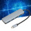 Splitter USB-C de 4 puertos, hub de aluminio, Tipo-C compacto 16