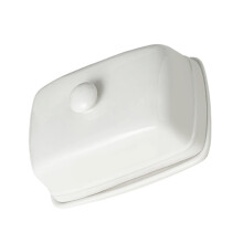 Récipient à beurre en céramique de qualité supérieure,-Blanc