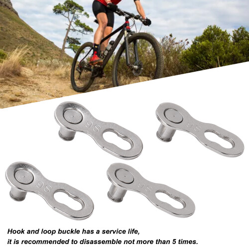 5 Pair Steel Bicycle Chain Link Connectors, Durable, Quick Release Buckle 2