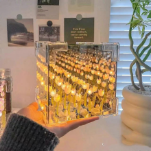 Tulpen-Nachtlicht, dekorative LED-Nachtlampe fürs Schlafzimmer