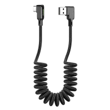 MCDODO 1,8 m langes, spiralförmiges USB-Daten- und Ladekabel (Typ C-C), kompatibel mit Samsung, Huawei und Xiaomi