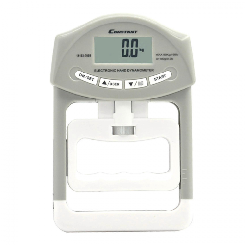Griffkraftmesser, digitales Handdynamometer, Handkrafttrainer, 300 lb, Grau