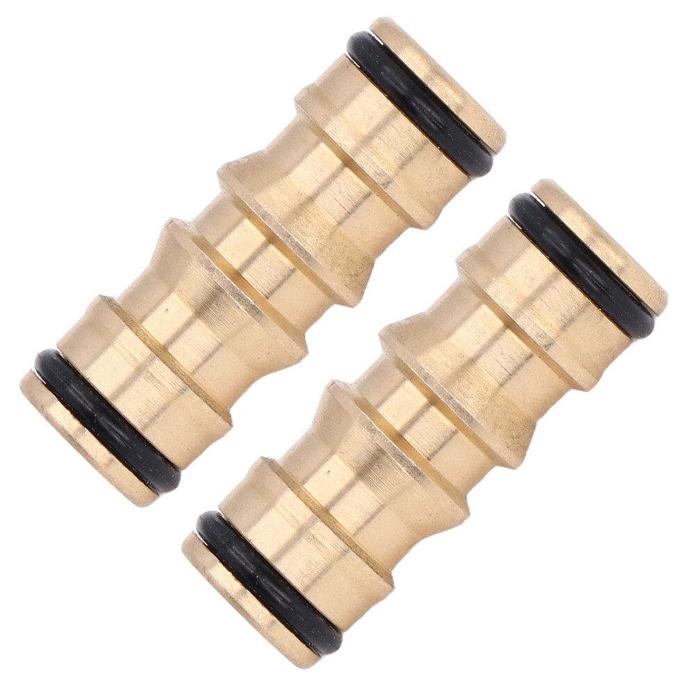 Brass 1/2In Male To Male Pipe Connectors 2 Pack Aussie Garden Water Fittings 9441357699119