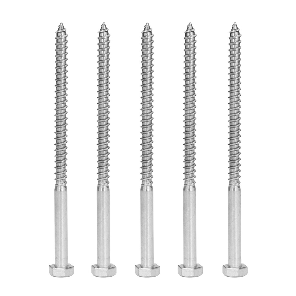 304 Stainless Steel Half Thread Bolt M8x140mm Self Tapping Wood Screw 8721357699441