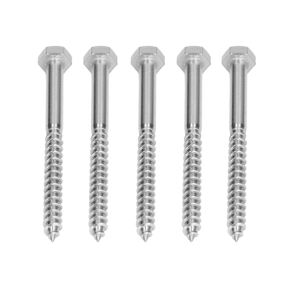 304 Stainless Steel M8x100mm Self Tapping Wood Hex Lag Screws Bolts 4951357699668