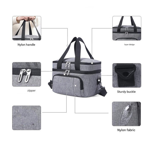 Lunchtasche aus robustem, wasserabweisendem-Marineblau 1