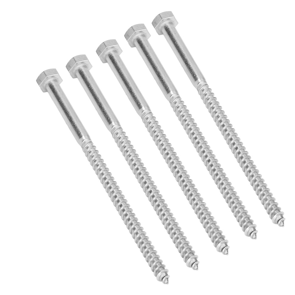 M8x150mm A2-70 Stainless Steel Self Tapping Wood Hex Lag Screw 7661357699748