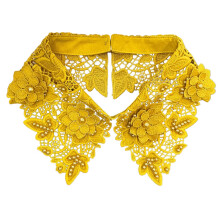 Embroidery Lapel False Collar Detachable Blouse Fake-Yellow