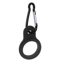Portable Silicone Water Bottle Buckle with Carabiner Clip-Black