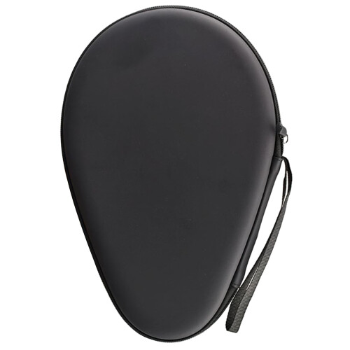 Table Tennis Racket Case, Waterproof Zipper Enclosure-Black
