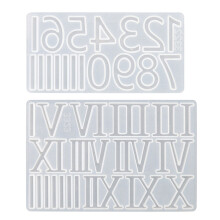 Clock Roman Arabic Numeral Mold Silicone Epoxy Resin Pendant-C