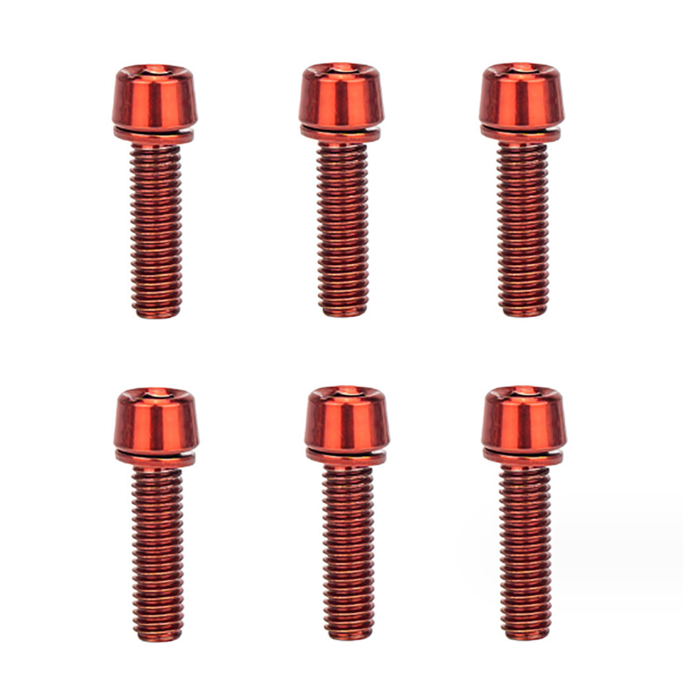 6 Pcs Stainless Steel Tapered Head Bolts Screws with-Red-image-OPC-PMQ5F28-NEW