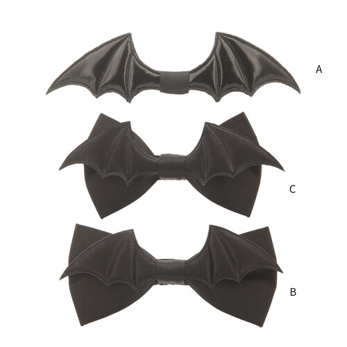 Black Bat Wing Bowtie with Adjustable Strap for-Long dark angel 2