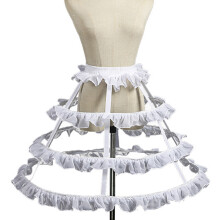 Women Crinoline Petticoat Short or Long-White three round r