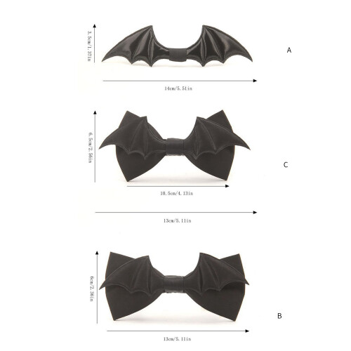 Black Bat Wing Bowtie with Adjustable Strap for-Long dark angel 1