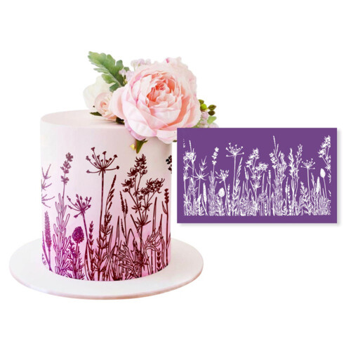 Cake Mesh Stencil Lace Flower Grass Fabric Cake Stencil-239