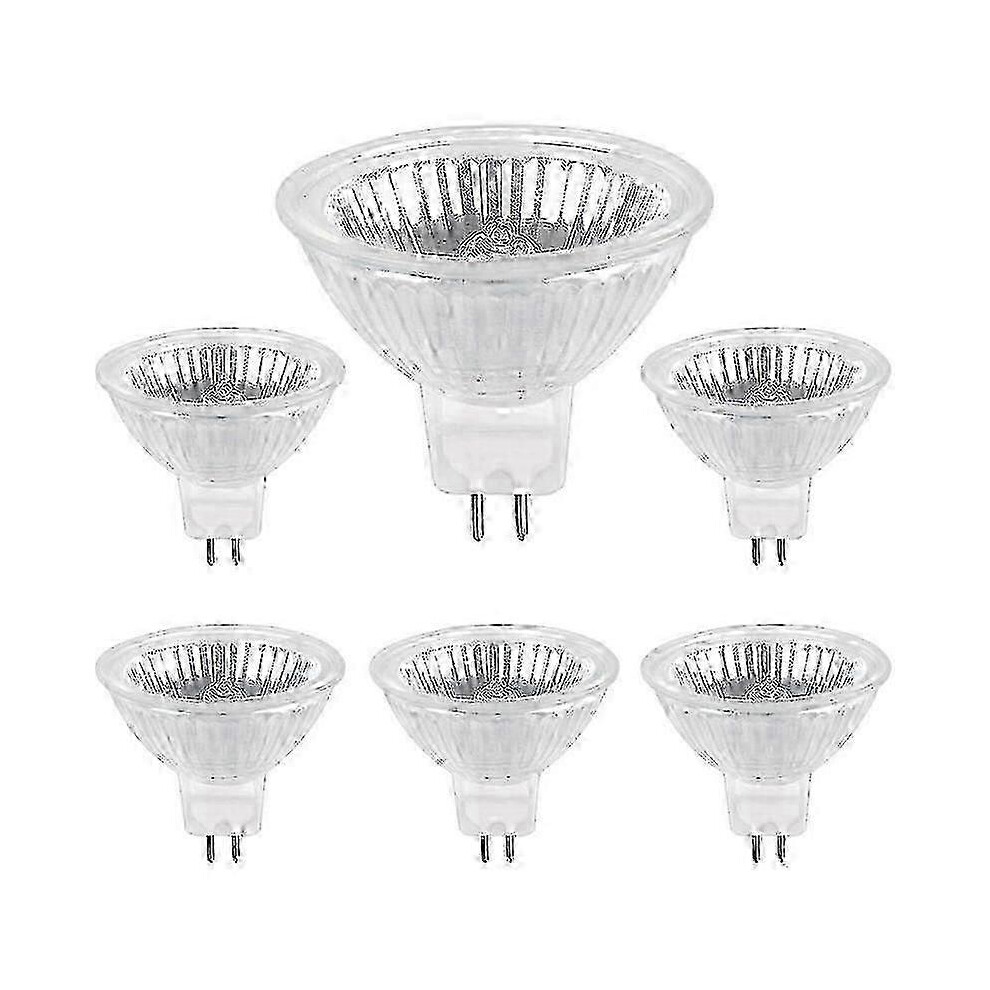 Kikidex (As Show, One Size) Halogen Bulb Gu5.3 50W 12V - 6 Pack Energy Efficient Mr16 Light Bulbs For Home & Office