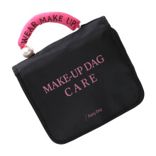 Wasserdichte Reise-Make-up-Organizer aus Polyester mit-Schwarz