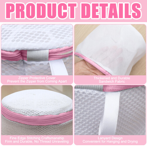 Waschbare BH-Organizer-Beutel mit belüftetem-Rosa Mesh-BH-Tasche 1