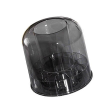Organisateurs de maquillage rotatifs peu-Noir transparent
